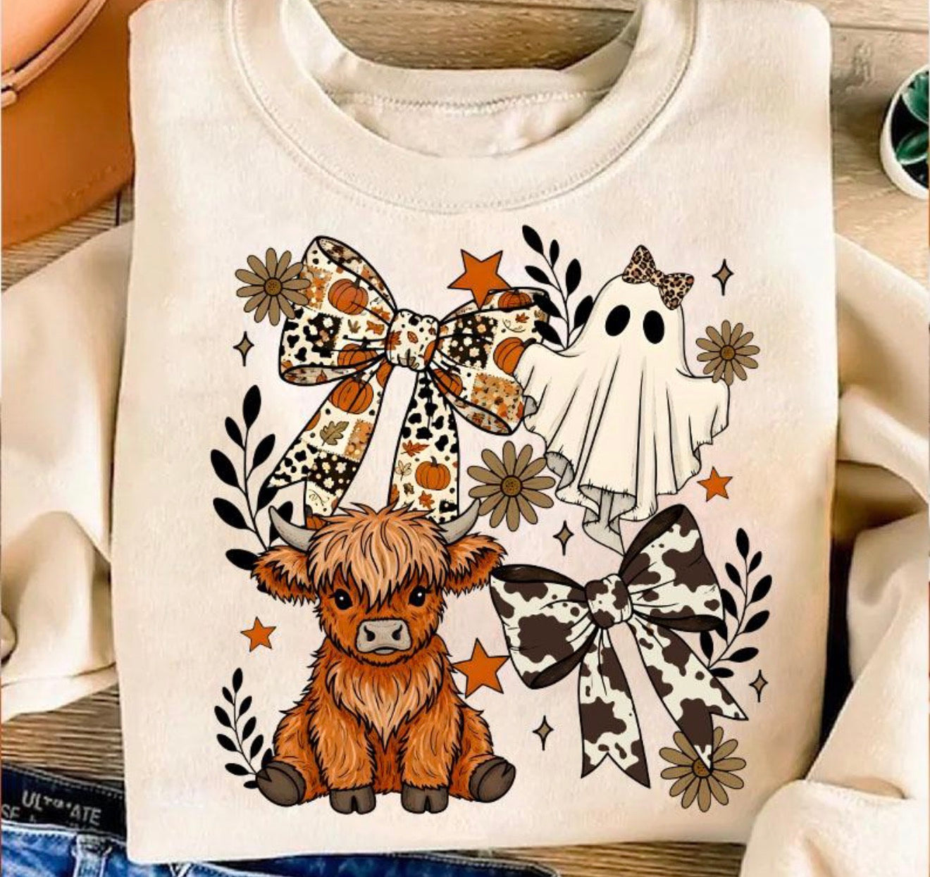 Highland Cow and Ghost