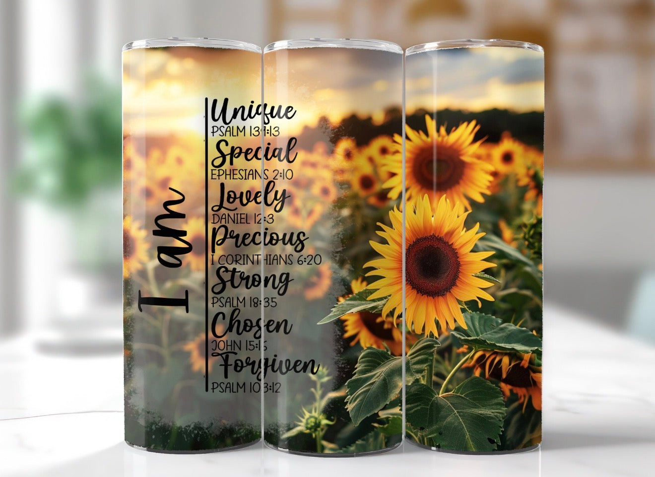 Christian Sunflower Tumbler